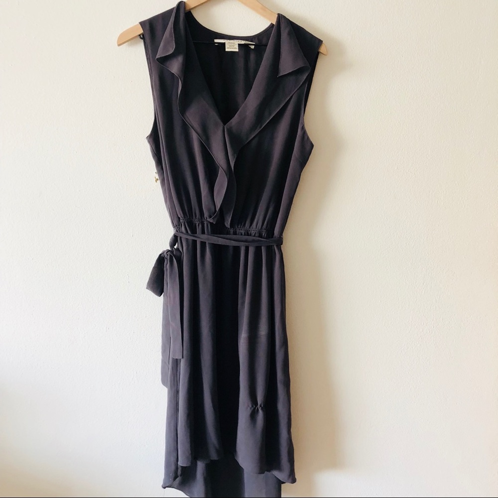 Max Studio Gray Ruffle Cocktail Dress - Picture 6 of 7